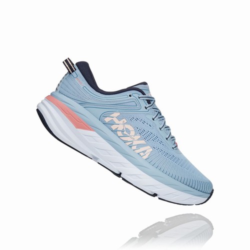 Hoka One One BONDI 7 Road Running Shoes For Women India Blue IN-2648